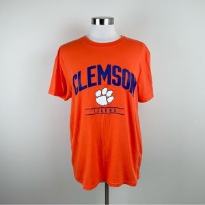 Champion Orange Clemson University Tigers Football Tee Shirt Women Large